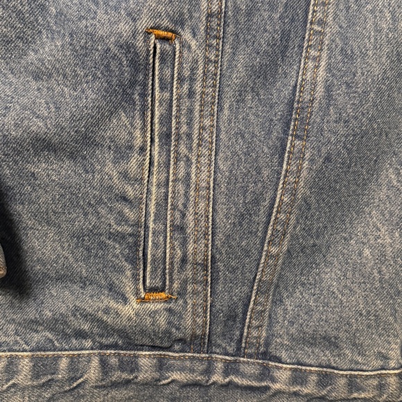 VINTAGE Rock the world Jean Jacket XXL - Picture 6 of 12